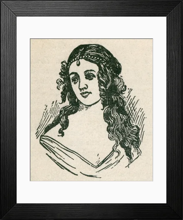 Framed Print : Helen Jewett (1813-1836) was an New York City prostitute whose murder in her brothel, the following trial and acquittal of her alleged killer, Richard P