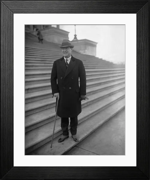 Framed Print : Harry F. Sinclair (1876-1956), president of Sinclair Consolidated Oil Corporation, on the steps of the Capitol in Washington D.C Framed Print : Harry F. Sinclair (1876-1956), president of Sinclair Consolidated Oil Corporation, on the steps of the Capitol in Washington D.C