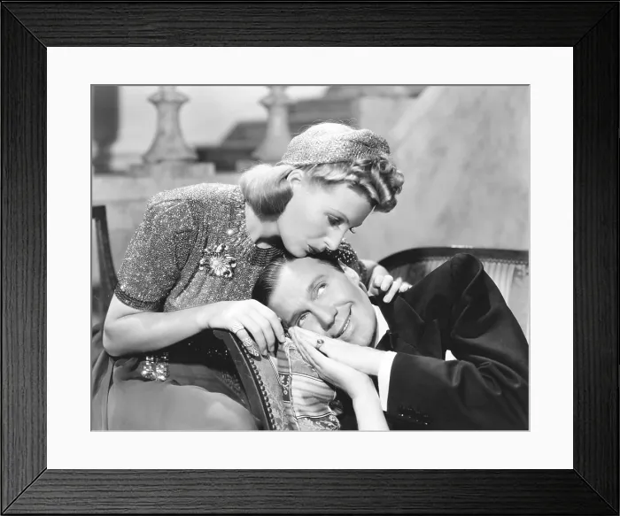 Framed Print : MAN ABOUT TOWN, from left, Binnie Barnes, Jack Benny, 1939 Framed Print : MAN ABOUT TOWN, from left, Binnie Barnes, Jack Benny, 1939