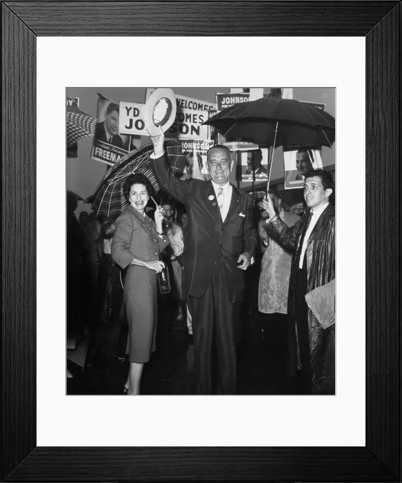 Framed Print : 1960 Vice Presidential Campaign. Lyndon and Lady Bird Johnson campaigning in Minnesota. Sept. 21, 1960