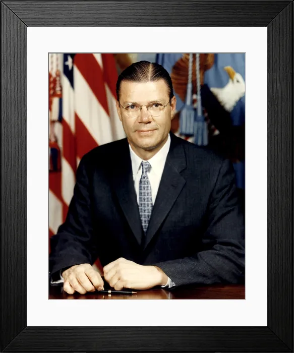 Framed Print : Official portrait of former United States Secretary of Defense Robert McNamara. Jan 12, 1961 Framed Print : Official portrait of former United States Secretary of Defense Robert McNamara. Jan 12, 1961