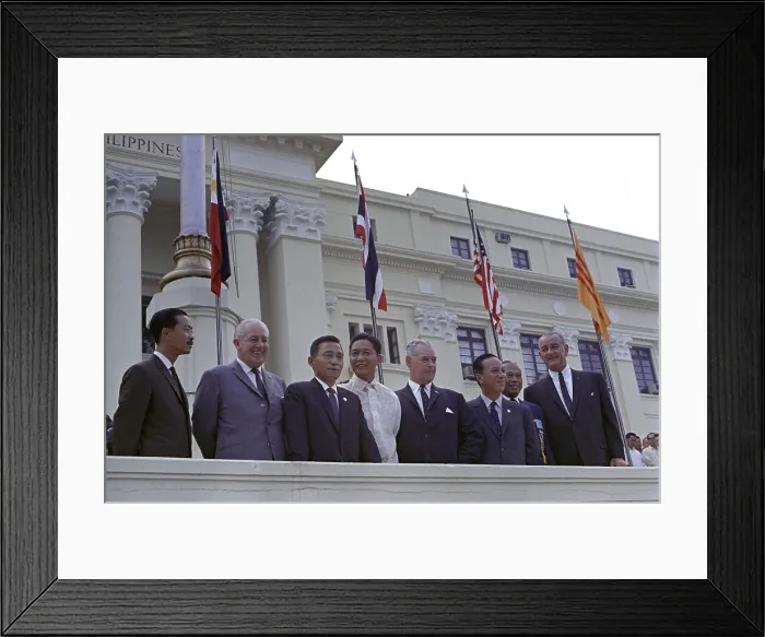 Framed Print : National leaders of the Anti-Communist Alliance, SEATO (Southeast Asia Treaty Organizations) at Manila, Philippines