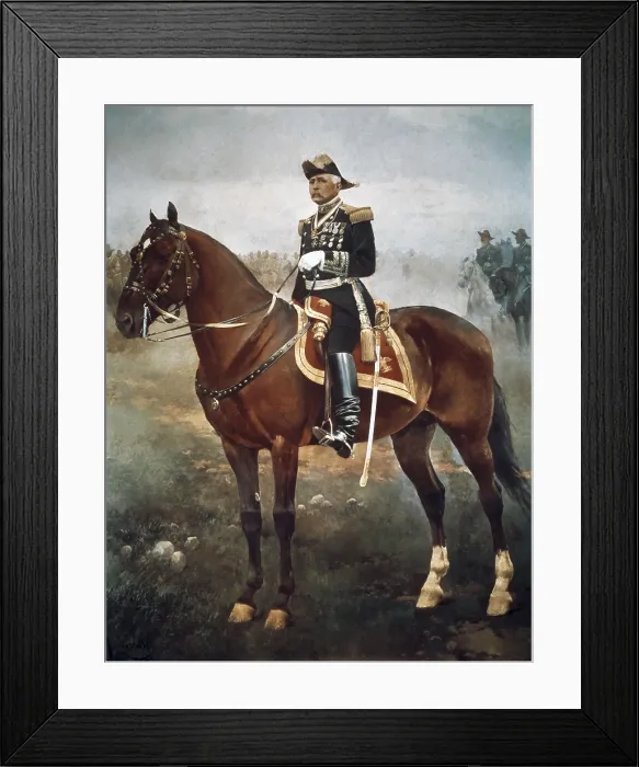 Framed Print : DIAZ, Porfirio (1830-1915). Mexican military man and politician, president from 1876 to 1880 and from 1884 to 1911. General Porfirio Diaz. 1901