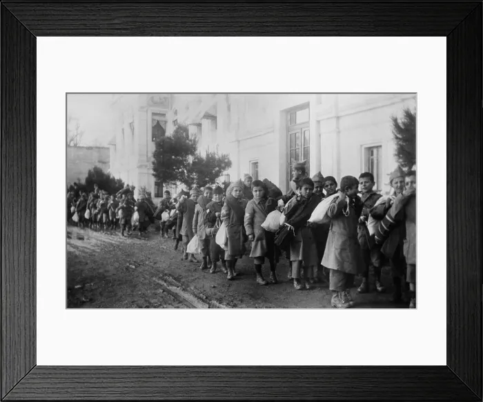 Framed Print : Armenian orphans being deported from Turkey. Ca. 1920. (BSLOC_2013_5_27) Framed Print : Armenian orphans being deported from Turkey. Ca. 1920. (BSLOC_2013_5_27)