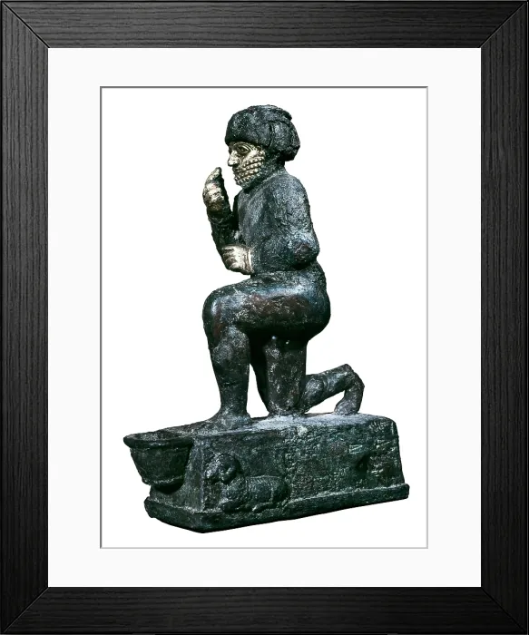 Framed Print : The worshipper of Larsa. 1st half 18th c. BC - 1700 BC