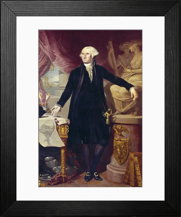Framed Print : PEROVANI, Giuseppe (1765-1835). Portrait of George Washington. 1796. Oil on canvas. SPAIN. Madrid. St. Fernando Royal Academy Museum
