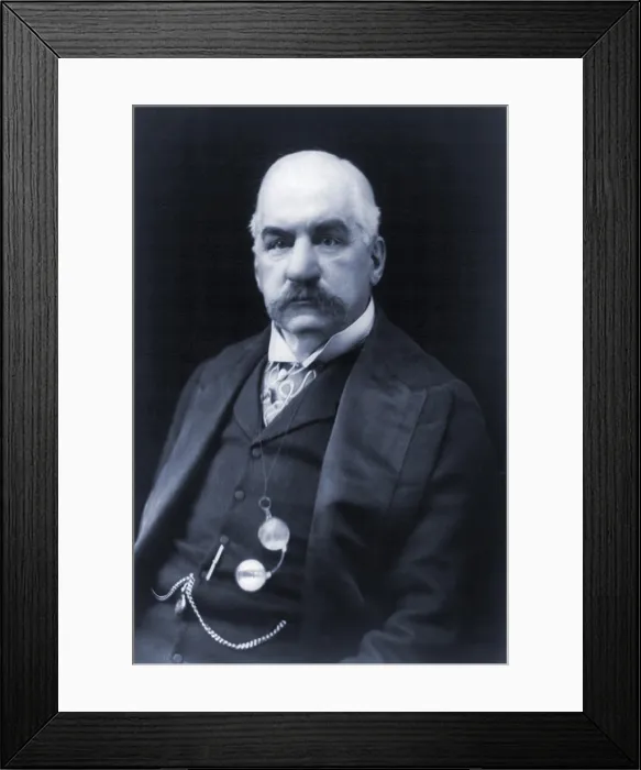 Framed Print : J.P. Morgan (1837-1913) American banker and financier. He provided capital to the steel and electric industries and acted as U.S. central banker during the Panic of 1907