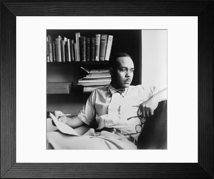 Framed Print : Ralph Ellison (1914-1994), author of the classic novel, INVISIBLE MAN (1953). 1950 Framed Print : Ralph Ellison (1914-1994), author of the classic novel, INVISIBLE MAN (1953). 1950