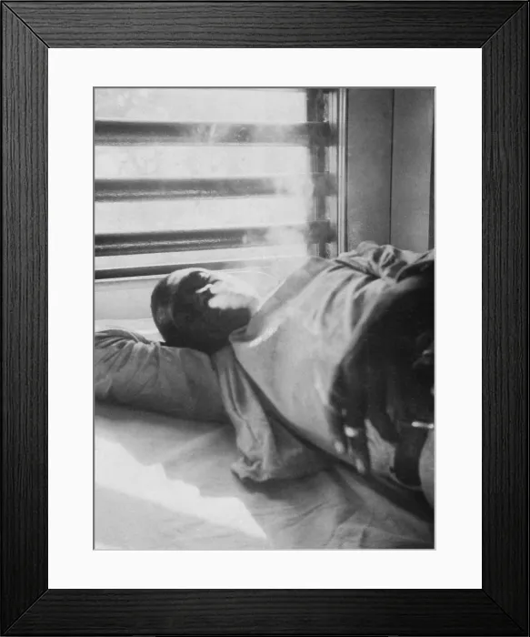 Framed Print : Lightnin Washington, an African American prisoner, in the prison hospital at Darrington State Farm, Texas