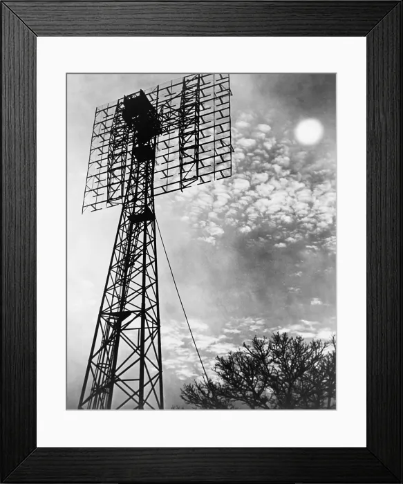 Framed Print : Antenna tower from which the first radar signal aimed at the moon was received back, two and a half seconds after it was sent. The project was lead Radar engineer John H Framed Print : Antenna tower from which the first radar signal aimed at the moon was received back, two and a half seconds after it was sent. The project was lead Radar engineer John H