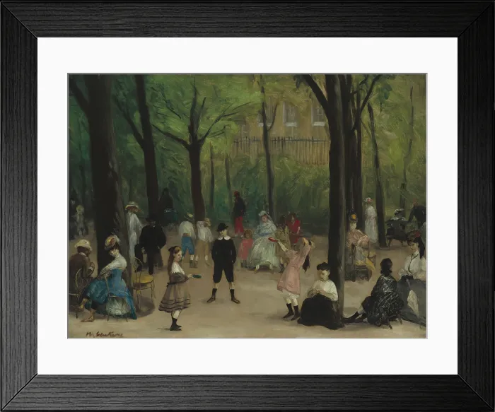 Framed Print : Luxembourg Gardens, by William James Glackens, 1906, American painting, oil on canvas Framed Print : Luxembourg Gardens, by William James Glackens, 1906, American painting, oil on canvas