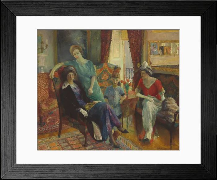 Framed Print : Family Group, by William Glackens, 1910-11, American painting, oil on canvas Framed Print : Family Group, by William Glackens, 1910-11, American painting, oil on canvas