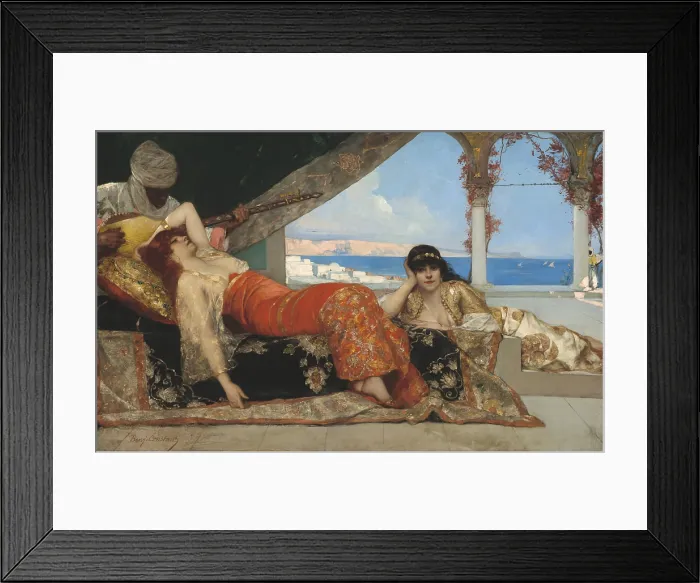 Framed Print : The Favorite of the Emir, by Jean Joseph Benjamin Constant, French painting, oil on canvas Framed Print : The Favorite of the Emir, by Jean Joseph Benjamin Constant, French painting, oil on canvas