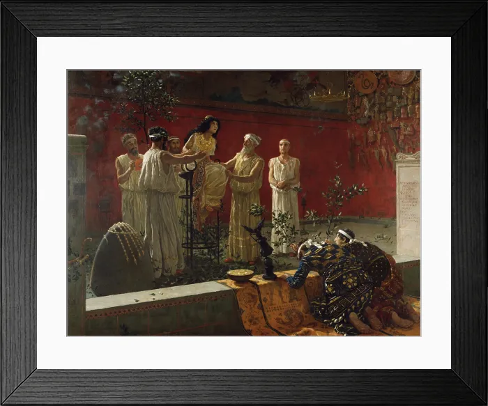 Framed Print : The Oracle, by Camillo Miola, 1880, Italian painting, oil on canvas