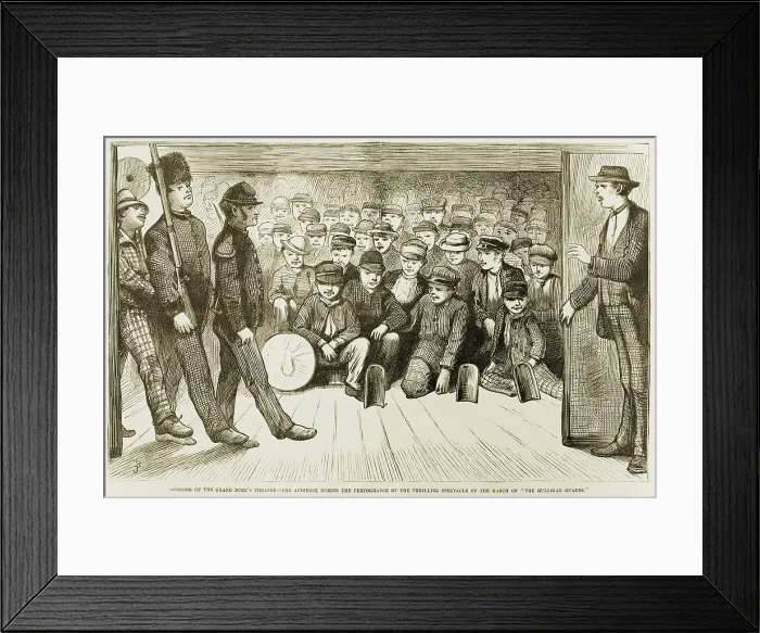 Framed Print : Newsboys and bootblacks in the Grand Duke's Theater, in Five Points neighborhood, of New York City Framed Print : Newsboys and bootblacks in the Grand Duke's Theater, in Five Points neighborhood, of New York City