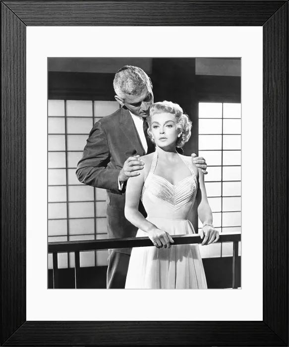 Framed Print : THE LADY TAKES A FLYER, from left: Jeff Chandler, Lana Turner, 1958