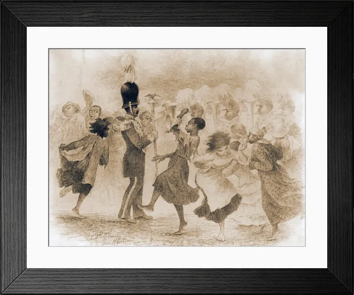 Framed Print : African Americans dancing in front of a uniformed band in Washington, D.C