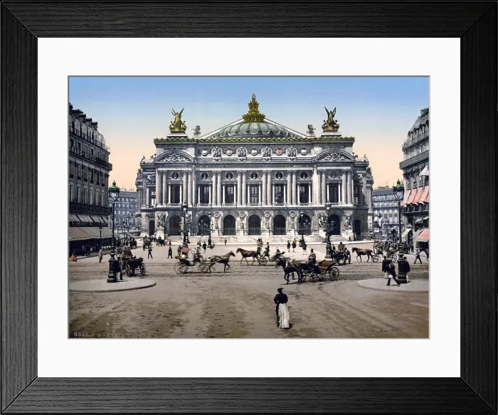 Framed Print : The Opera House, Paris, France in the last decade of the 19th century. Designed by Charles Garnier, it housed the Paris Opera from 1875-1990