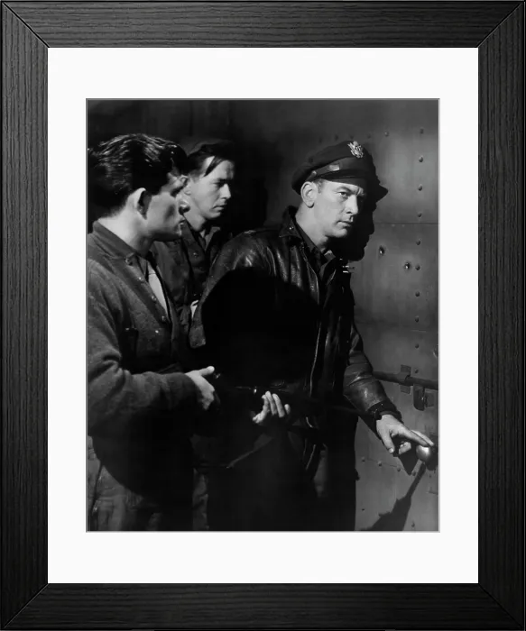 Framed Print : THE THING FROM ANOTHER WORLD, Dewey Martin, William Self, Kenneth Tobey, 1951