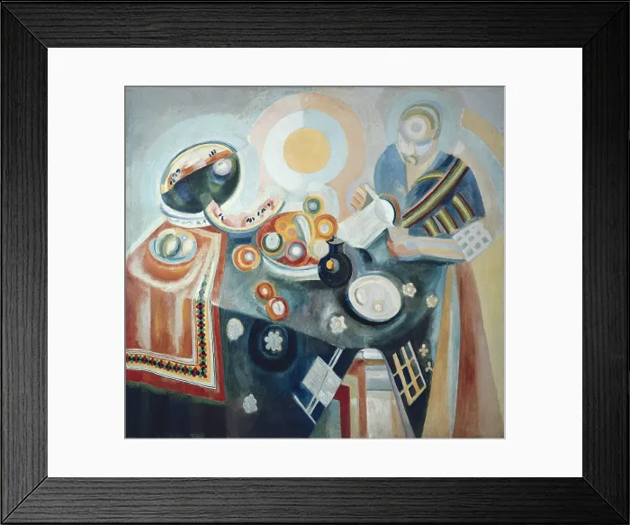Framed Print : DELAUNAY, Robert (1885-1941). La Verseuse. 1916. Oil and wax on canvas. Cubism. Mixed technic. FRANCE. Paris Framed Print : DELAUNAY, Robert (1885-1941). La Verseuse. 1916. Oil and wax on canvas. Cubism. Mixed technic. FRANCE. Paris