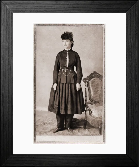 Framed Print : Dr. Mary Walker (1832-1919), was awarded the Medal of Honor for her Civil War medical service. She worked in a costume of her own design, slacks with a short overdress Framed Print : Dr. Mary Walker (1832-1919), was awarded the Medal of Honor for her Civil War medical service. She worked in a costume of her own design, slacks with a short overdress