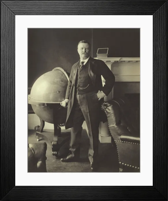 Framed Print : President Theodore Roosevelt (1858-1919), in 1903. The United States emerged as a recognized World Power during his presidency Framed Print : President Theodore Roosevelt (1858-1919), in 1903. The United States emerged as a recognized World Power during his presidency