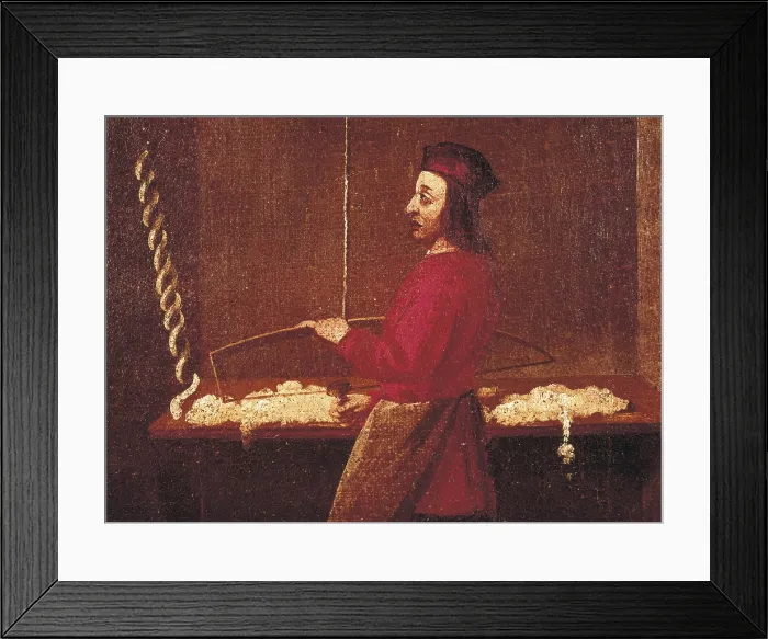 Framed Print : Cotton weaver, 17th c. Early Modern Era. Painting. ITALY. Venice. Museo Correr. - BeBa / Iberfoto / Everett Collection (168180)**US SALES ONLY** Framed Print : Cotton weaver, 17th c. Early Modern Era. Painting. ITALY. Venice. Museo Correr. - BeBa / Iberfoto / Everett Collection (168180)**US SALES ONLY**