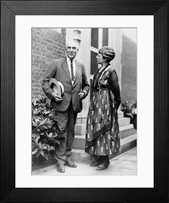 Framed Print : President Warren Harding with First Lady Florence Kling Harding in 1920