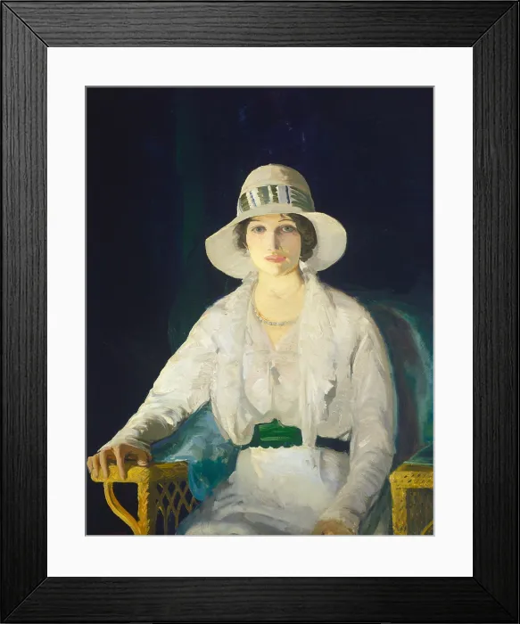 Framed Print : Florence Davey, by George Bellows, 1914, American painting, oil on canvas