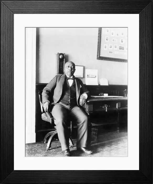 Framed Print : Arthur Simmons, African American White House staff member, in office lobby at the beginning of the McKinley administration. 1900