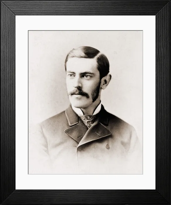 Framed Print : Woodrow Wilson (1856-1924), future American President in his twenties, as graduate student at Johns Hopkins University in 1883, where he received a Ph.D