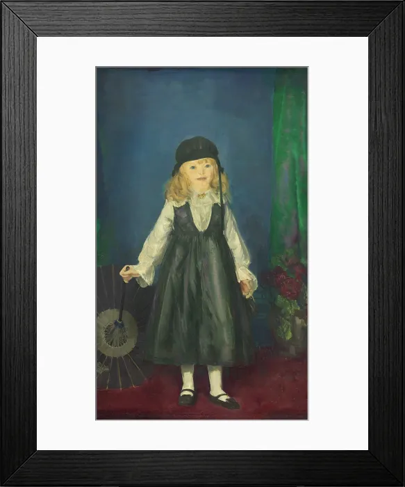 Framed Print : Anne with a Japanese Parasol, by George Bellows, 1917, American painting, oil on canvas