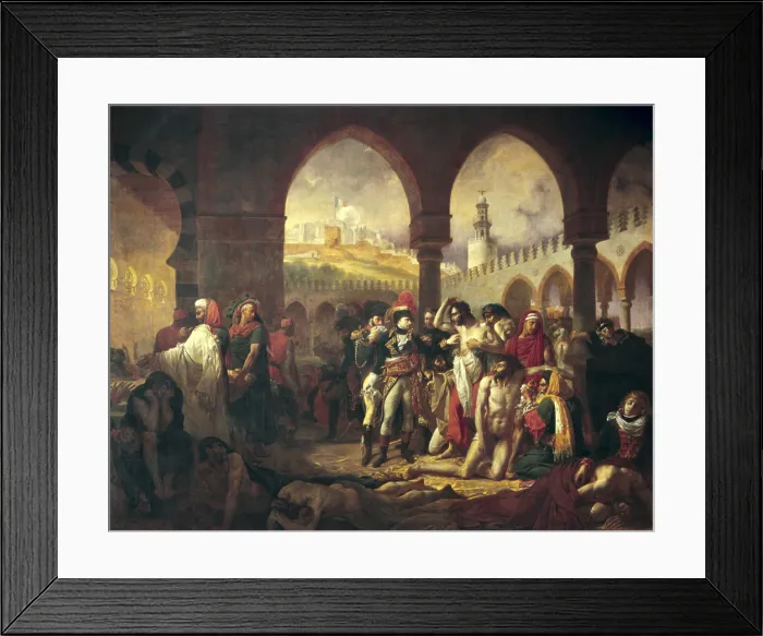 Framed Print : GROS, Antoine Jean, Baron (1771-1835). Napoleon Bonaparte visiting the plague stricken of Jaffa, 11th March 1799. 1804. Romanticism. Oil on canvas. FRANCE. Paris. Louvre Museum Framed Print : GROS, Antoine Jean, Baron (1771-1835). Napoleon Bonaparte visiting the plague stricken of Jaffa, 11th March 1799. 1804. Romanticism. Oil on canvas. FRANCE. Paris. Louvre Museum