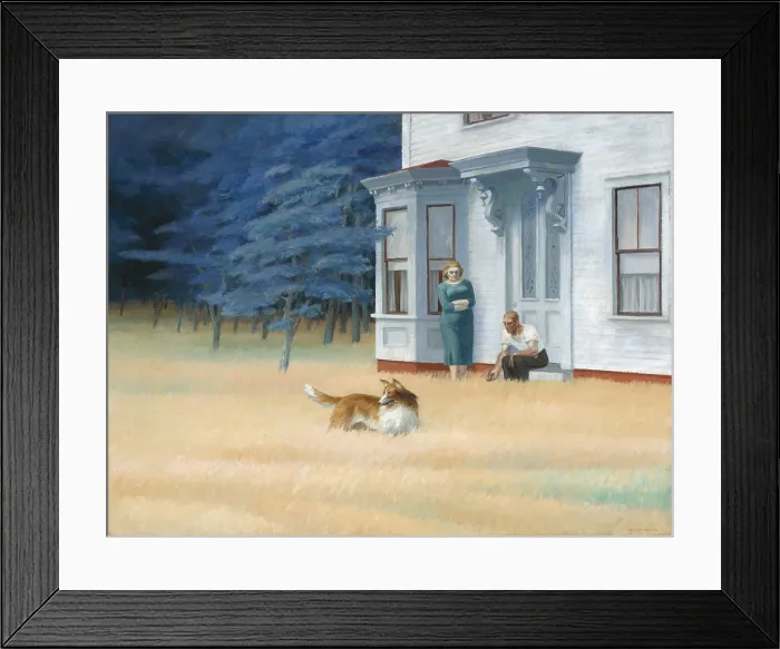 Framed Print : Cape Cod Evening, by Edward Hopper, 1939, American painting, oil on canvas