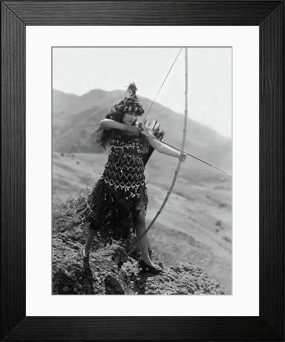 Framed Print : MALE AND FEMALE, Gloria Swanson, 1919, with bow and arrow