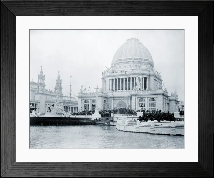 Framed Print : Administration building at the World's Columbian Exposition, Chicago, on opening day, May 1, 1893 Framed Print : Administration building at the World's Columbian Exposition, Chicago, on opening day, May 1, 1893