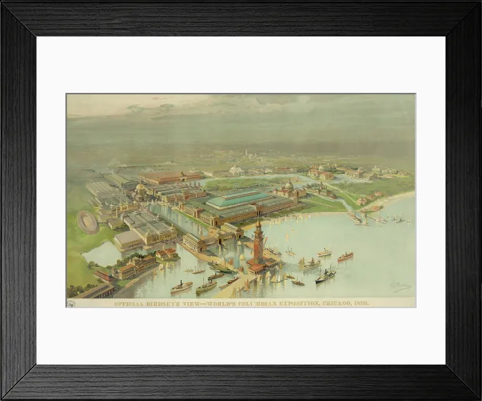 Framed Print : Birdseye view. World's Columbian Exposition, Chicago, 1893