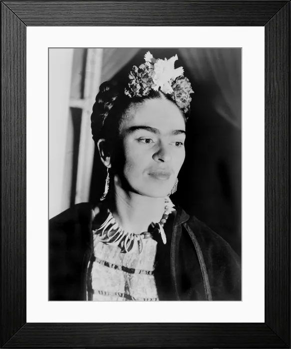 Framed Print : Frida Kahlo (1907-1954), Mexican artist, painted in a distinctive style influenced by surrealism, realism and Mexican folk art