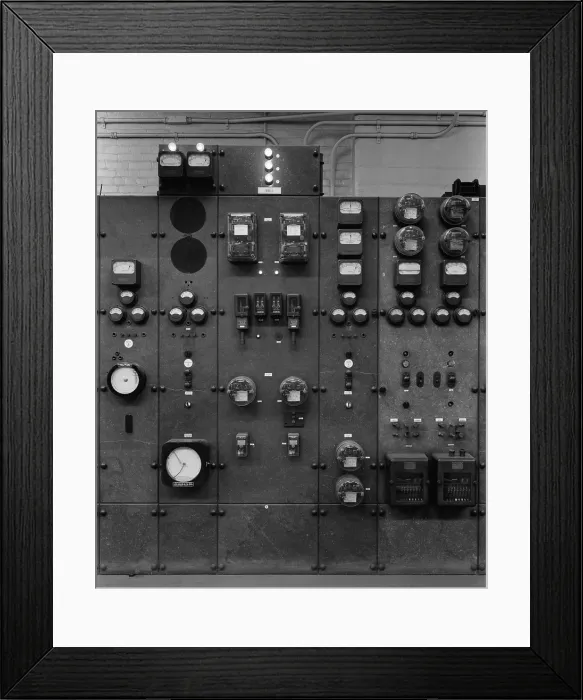 Framed Print : Control Panels of the Detroit Edison Substation in the early 20th century Framed Print : Control Panels of the Detroit Edison Substation in the early 20th century