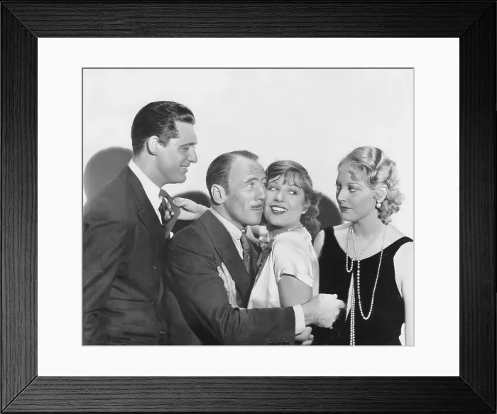 Framed Print : THIS IS THE NIGHT, from left: Cary Grant, Roland Young, Lili Damita, thelma Todd, 1932