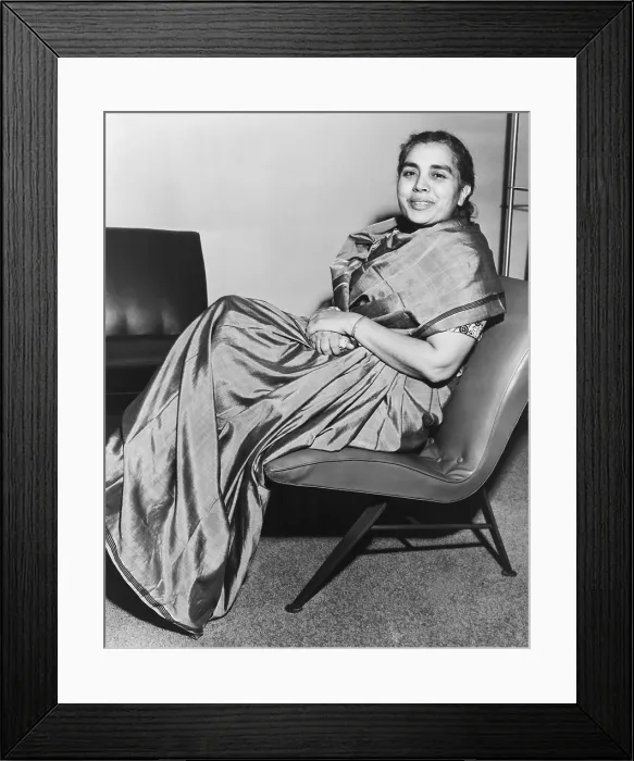 Framed Print : Dr. Sushila Nayar (1914-2000), was a lifelong advocate for improving the medical care of India's poor and rural populations