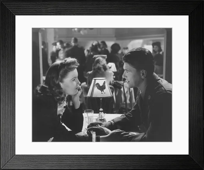 Framed Print : THIS IS THE ARMY, from left: Joan Leslie, ronald Reagan, 1943