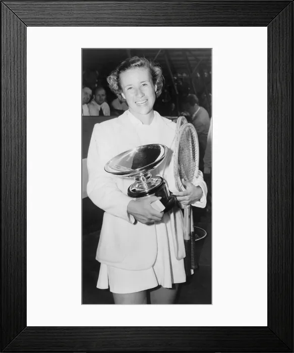 Framed Print : Maureen Connolly, (1934-1969), was 16 when she won her first US women's singles Championship at Forest Hills, New York in 1951