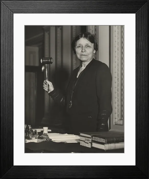 Framed Print : Senator Hattie W. Caraway, Democrat of Arkansas, presides over Senate on May 10, 1932. In 1932 she won a special election to serve out the term of her deceased husband