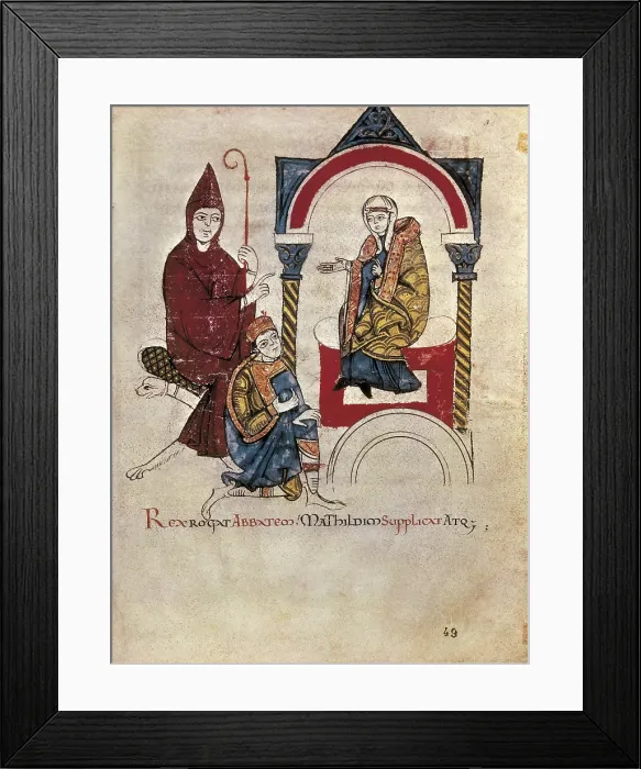 Framed Print : Vita Mathildis. Ms Lat 4922. 1114 Framed Print : Vita Mathildis. Ms Lat 4922. 1114