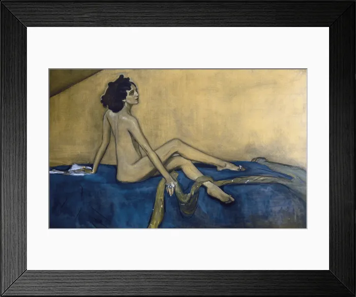 Framed Print : SEROV, Valentin Alexandrovich (1865-1911). Portrait of Ida Rubinstein. 1910. Tempera and charcoal on canvas. Painting. RUSSIA. Saint Petersburg. State Russian Museum