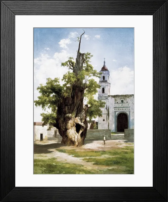 Framed Print : VELASCO, Jose Maria (1840-1912). The Sabine Tree of Popotla (Tree of the Sad Night). 1891. Romanticism. Oil on canvas. - P