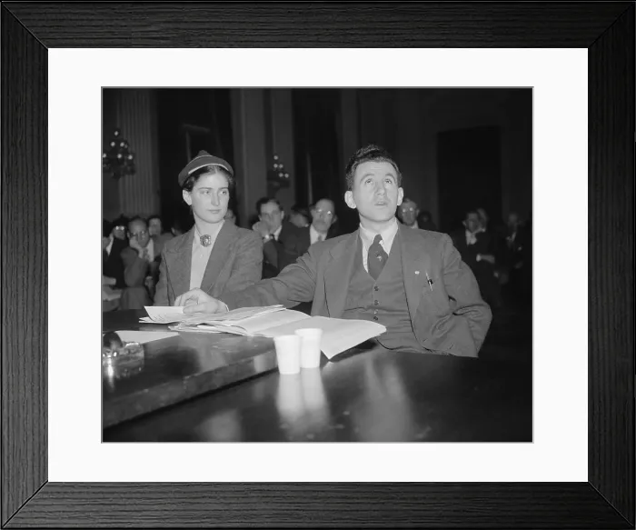 Framed Print : Joseph Lash and Agnes Reynolds of the American Students Union. The leftist anti-militaristic organization was investigated by HUAC, House Un-American Activities Committee. Dec Framed Print : Joseph Lash and Agnes Reynolds of the American Students Union. The leftist anti-militaristic organization was investigated by HUAC, House Un-American Activities Committee. Dec