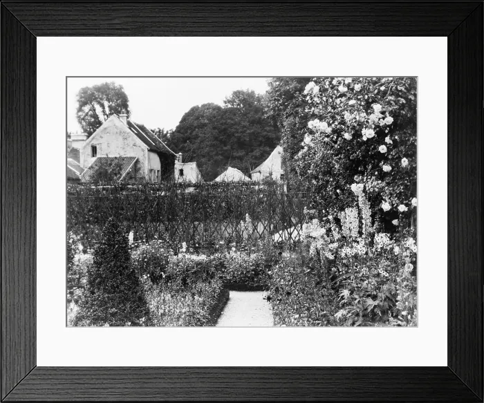 Framed Print : Edith Wharton's French villa at St. Brice-sous-Fort, with garden in foreground. 1925 photograph by Frances Benjamin Johnston Framed Print : Edith Wharton's French villa at St. Brice-sous-Fort, with garden in foreground. 1925 photograph by Frances Benjamin Johnston