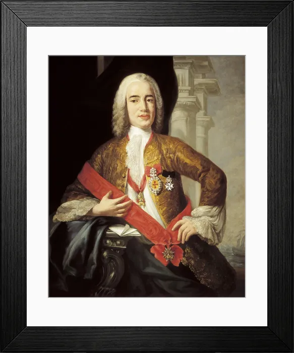 Framed Print : ENSENADA, Zenon de Somodevilla, marques de la (1702-1781). Spanish erudite politician. Marquis of Ensenada. Work by GALVAN Y CANDELA, Jose Maria (1837-1899). Oil on canvas. SPAIN Framed Print : ENSENADA, Zenon de Somodevilla, marques de la (1702-1781). Spanish erudite politician. Marquis of Ensenada. Work by GALVAN Y CANDELA, Jose Maria (1837-1899). Oil on canvas. SPAIN